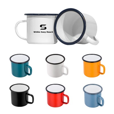 10 OZ Coffee Mug Enamel Campfire Mug