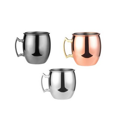 16oz Stainless Steel Mug with Handle