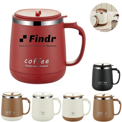 Coffee Mugs With Sliding Lid And Handle