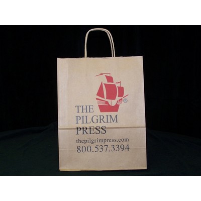 Natural Kraft Paper Shopping Bag (9.65"x5"x13")