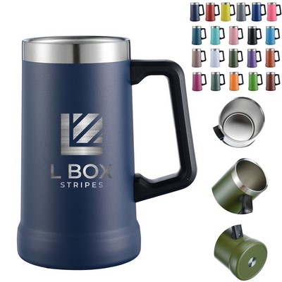 24 Oz Classic Stainless Steel Beer Stein