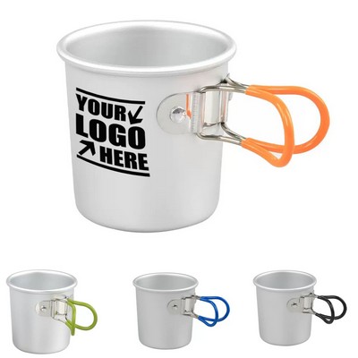 Space Saver Camping Mug with Colored Grip