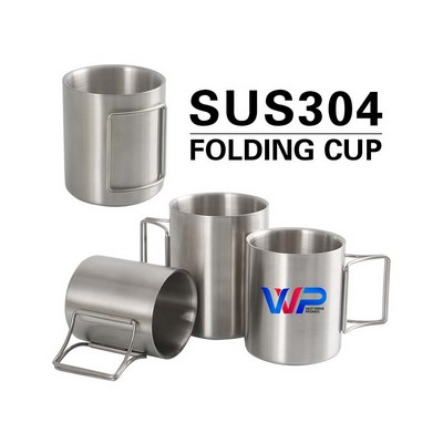 10oz Camping Mug With Foldable Handle
