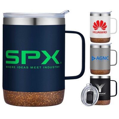 12oz. Vacuum Insulated SS Mug with Cork Bottom